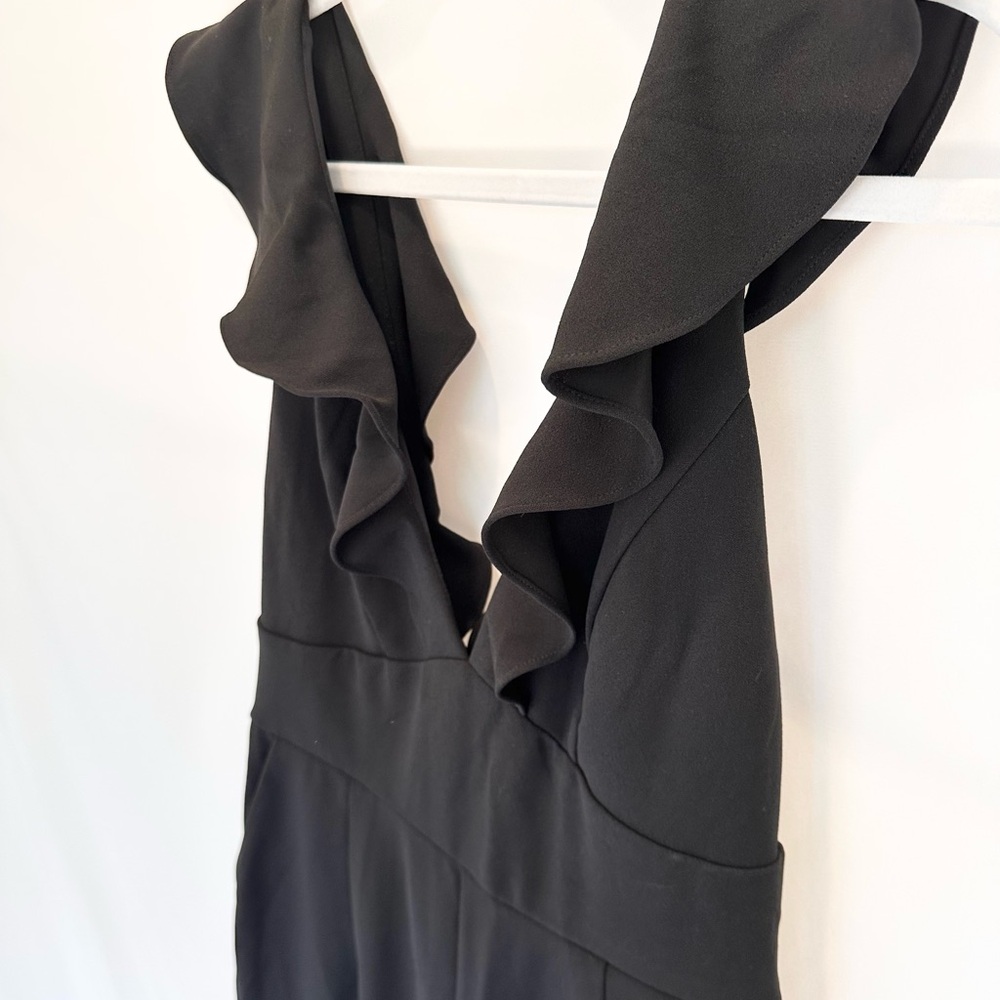 Lulu's Black Ruffled Jumpsuit - Picture 3 of 6